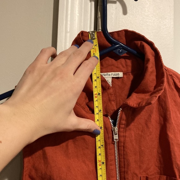 Charlotte Russe Burnt Orange Zip Up Jumper/Romper Size Small - Picture 13 of 16